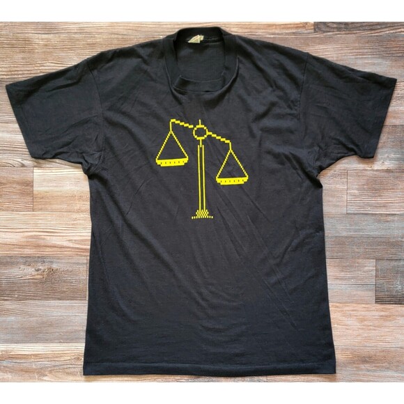 Vintage Ramsey & Tyson T Shirt 80's Size M Black Single Stitch USA - Picture 2 of 6